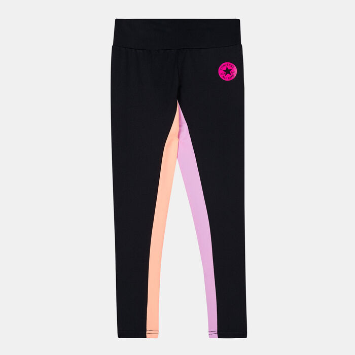 Kids' Colour-Block High-Rise Leggings Kids' Colour-Block High-Rise Leggings image number 0