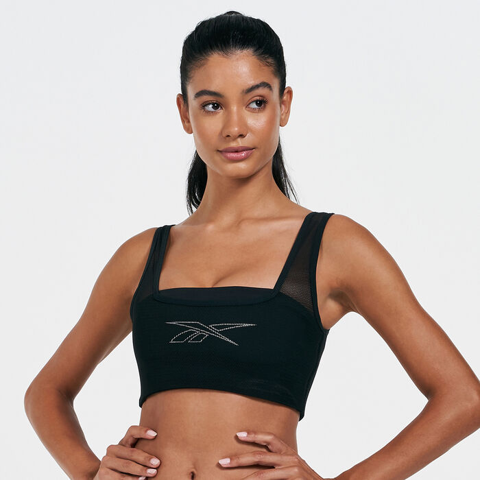 Women's Studio Mesh Sports Bra Women's Studio Mesh Sports Bra image number 0