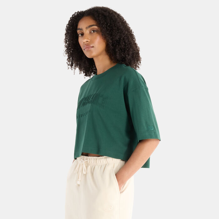 Women's Embossed Graphic Jersey T-Shirt Women's Embossed Graphic Jersey T-Shirt image number 2