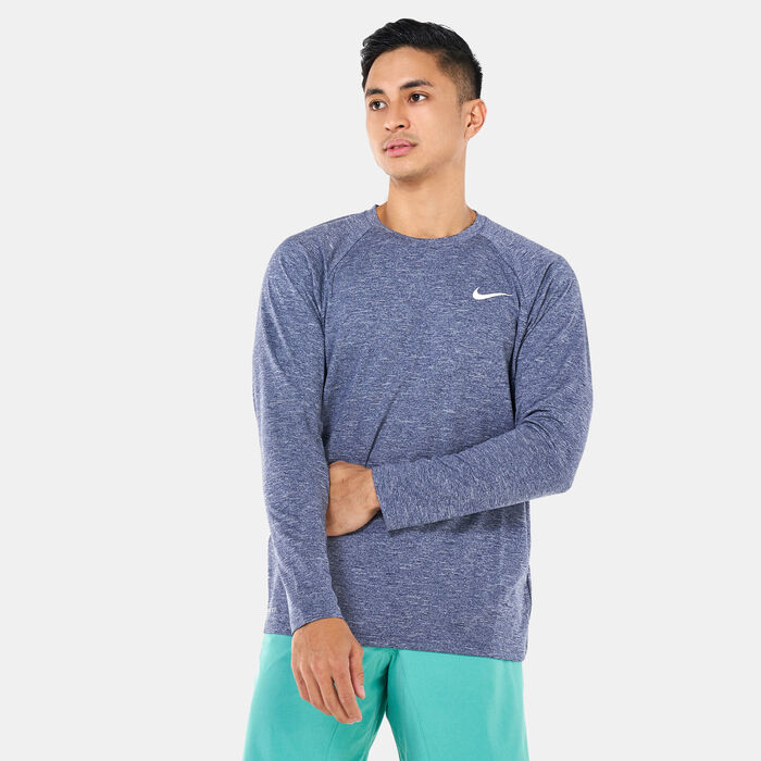 Men's Heathered Long-Sleeve Hydroguard Swim Shirt Men's Heathered Long-Sleeve Hydroguard Swim Shirt image number 0