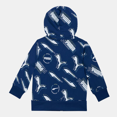 Kids' Alpha Allover Print Full-Zip Hoodie