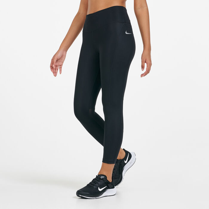 Women's Fast Mid-Rise Crop Running Leggings Women's Fast Mid-Rise Crop Running Leggings image number 0