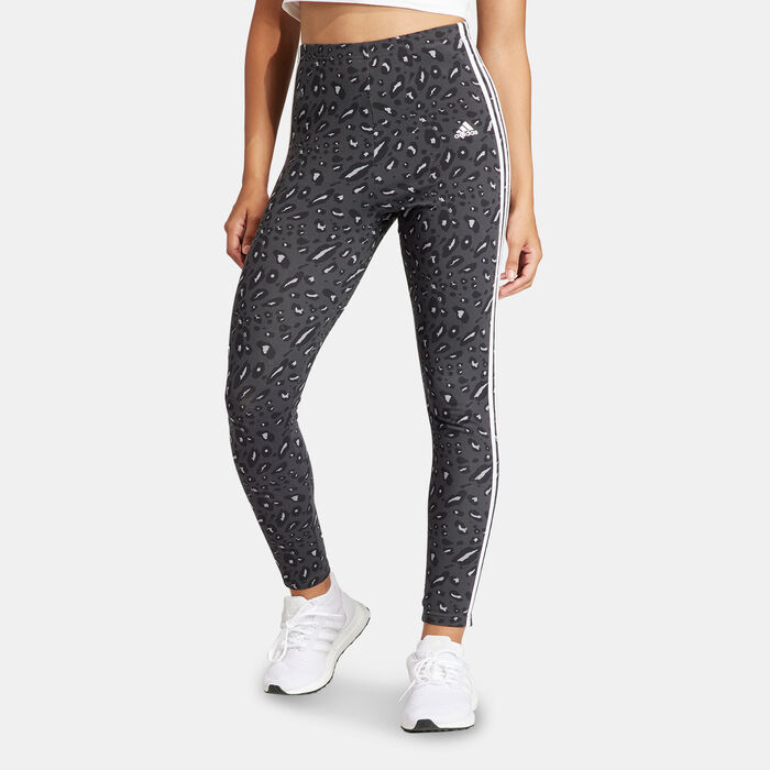 Women's Essentials 3-Stripes Animal Print Leggings Women's Essentials 3-Stripes Animal Print Leggings image number 0