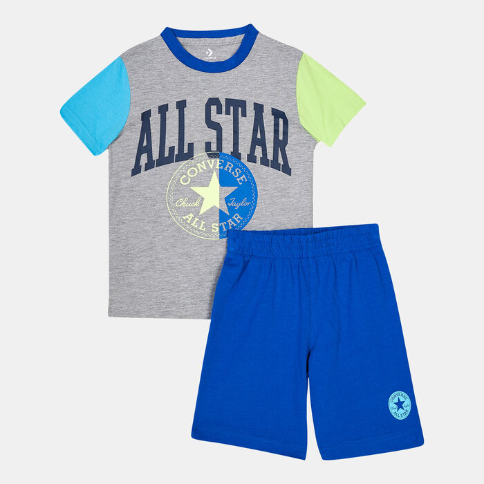 Kids' Colourblocked T-Shirt and Shorts Set Kids' Colourblocked T-Shirt and Shorts Set image number 0