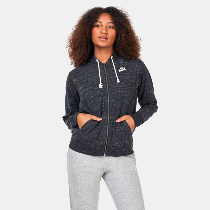 Women's Sportswear Gym Vintage Full-Zip Hoodie Women's Sportswear Gym Vintage Full-Zip Hoodie image number 0