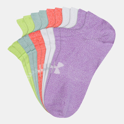 UA Women's Essential No-Show Ankle Socks (6 Pack)