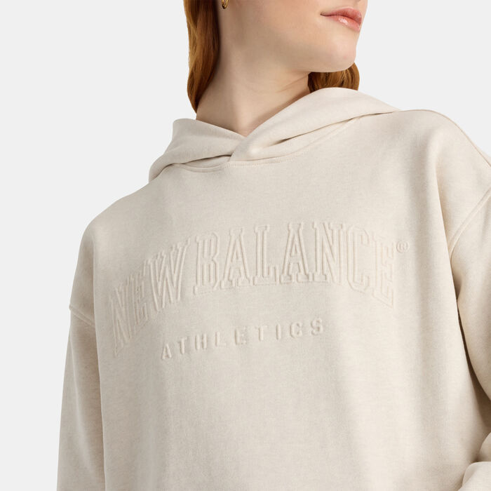 Women's Embossed Graphic Fleece Hoodie Women's Embossed Graphic Fleece Hoodie image number 3