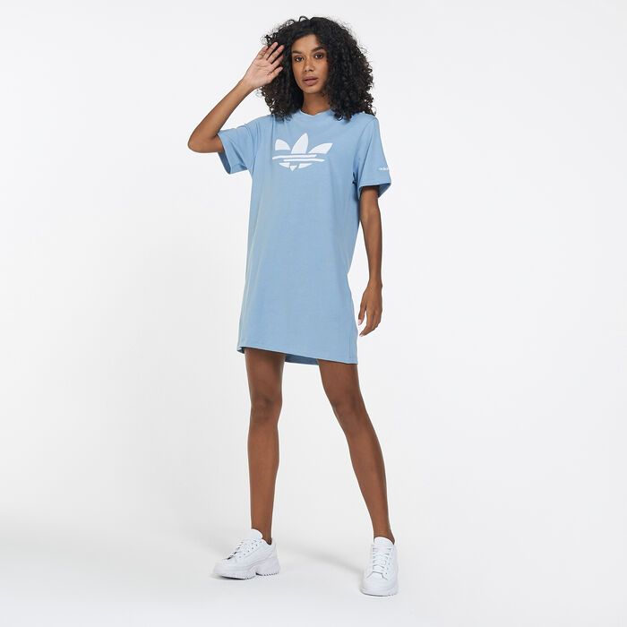 Women's Adicolor Shattered Trefoil T-Shirt Dress Women's Adicolor Shattered Trefoil T-Shirt Dress image number 0