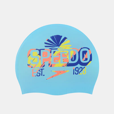 Kids' Reversible Slogan Swimming Cap