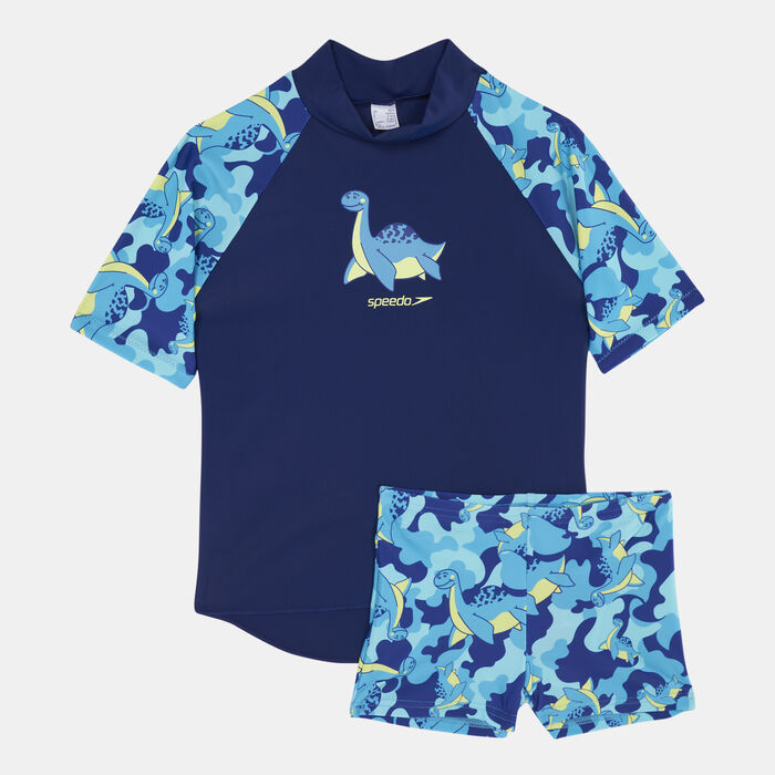 Kids' Printed Rashguard Top and Shorts Set Kids' Printed Rashguard Top and Shorts Set image number 0