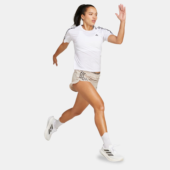 Women's Own The Run 3-Stripes Shorts Women's Own The Run 3-Stripes Shorts image number 2