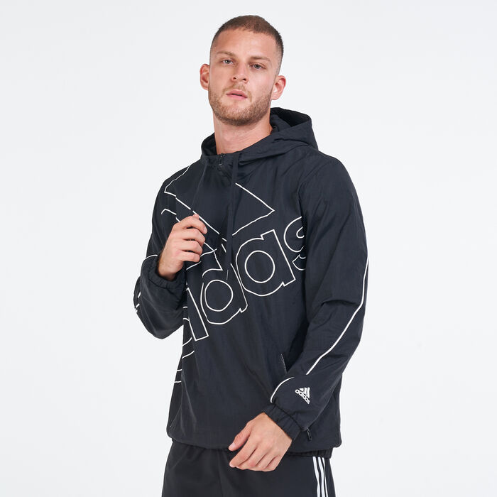 Men's Essentials Giant Logo Windbreaker Jacket Men's Essentials Giant Logo Windbreaker Jacket image number 0