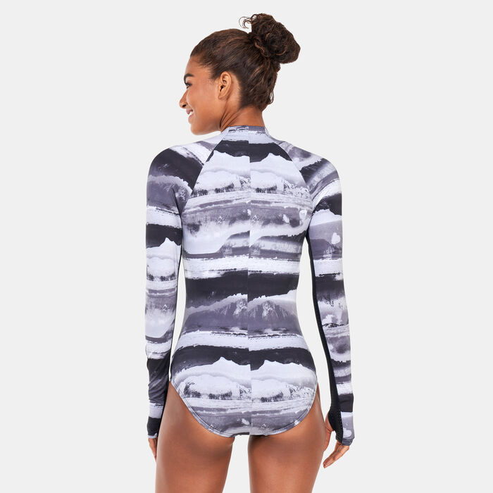 Women's Swim Adventure Long Sleeve One-Piece Swimsuit Women's Swim Adventure Long Sleeve One-Piece Swimsuit image number 1
