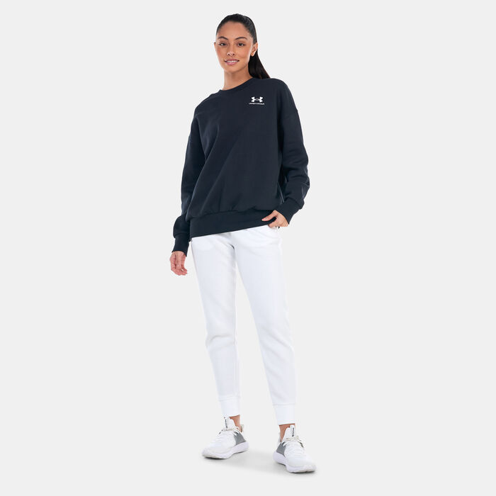 Women's UA Essential Fleece Sweatshirt Women's UA Essential Fleece Sweatshirt image number 2
