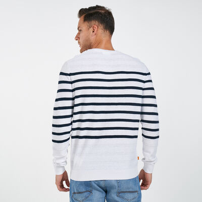 Men's Textured Striped Sweater