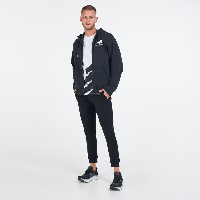 Men's Essentials Stacked Full-Zip Hoodie Men's Essentials Stacked Full-Zip Hoodie image number 2