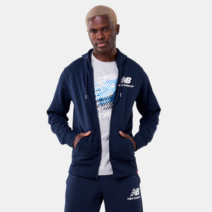 Men's Essentials Stacked Full-Zip Hoodie Men's Essentials Stacked Full-Zip Hoodie image number 0