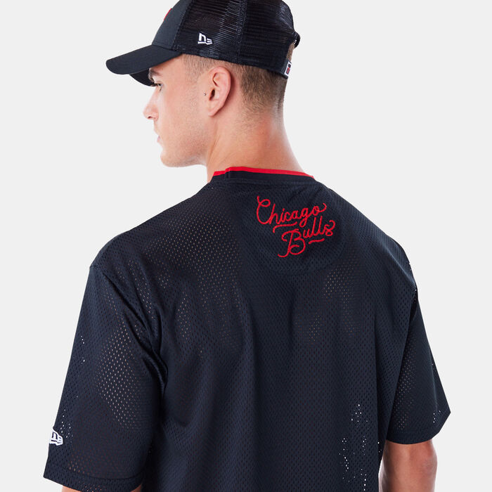 Men's NBA Chicago Bulls Patch Mesh T-Shirt Men's NBA Chicago Bulls Patch Mesh T-Shirt image number 2