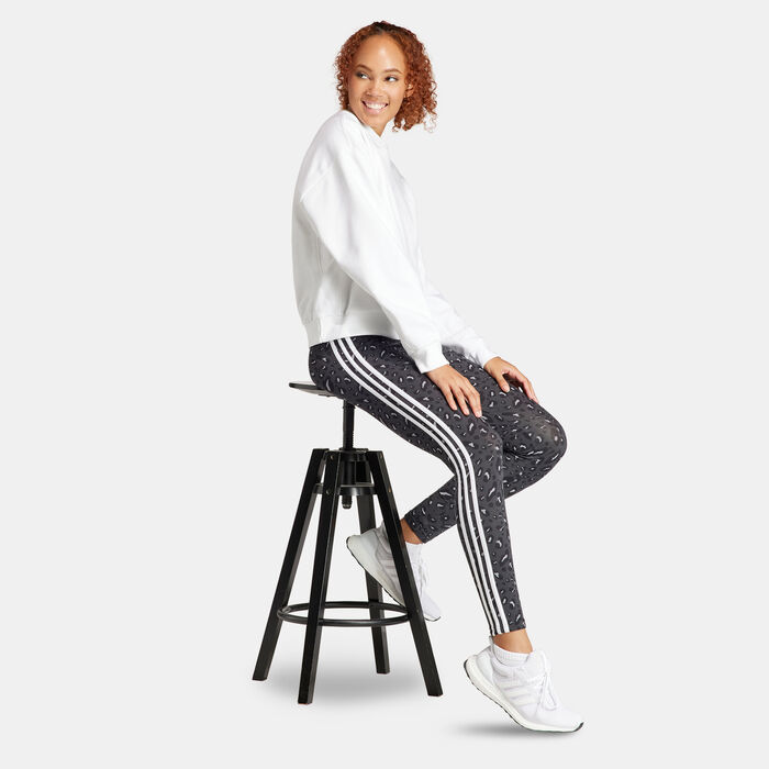 Women's Essentials 3-Stripes Animal Print Leggings Women's Essentials 3-Stripes Animal Print Leggings image number 2