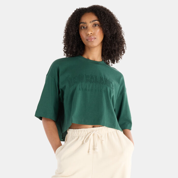 Women's Embossed Graphic Jersey T-Shirt Women's Embossed Graphic Jersey T-Shirt image number 0
