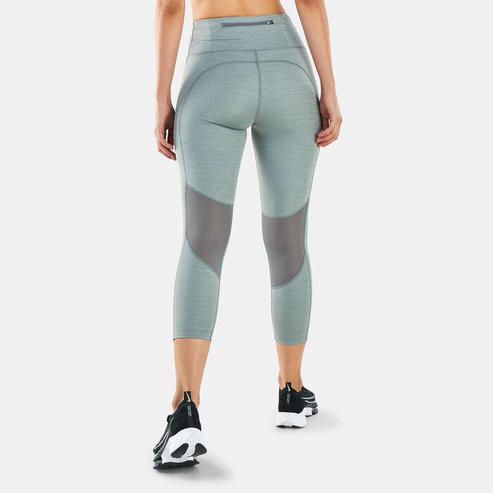 Women's Fast Mid-Rise Crop Running Leggings Women's Fast Mid-Rise Crop Running Leggings image number 1