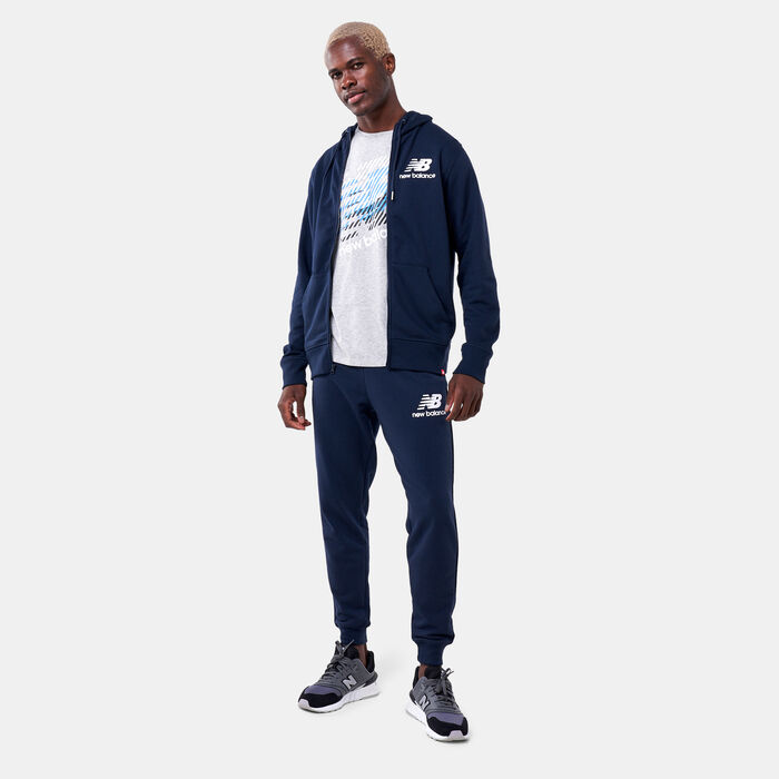 Men's Essentials Stacked Full-Zip Hoodie Men's Essentials Stacked Full-Zip Hoodie image number 2