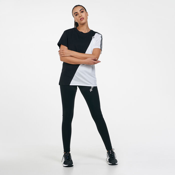 Women's Adicolor Sliced Trefoil Leggings image number 2