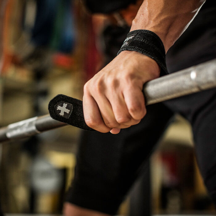 Leather Weight Lifting Straps (1 Pair) Leather Weight Lifting Straps (1 Pair) image number 2