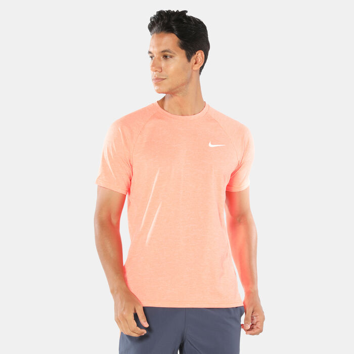 Men's Heathered Hydroguard Swimming Shirt Men's Heathered Hydroguard Swimming Shirt image number 0