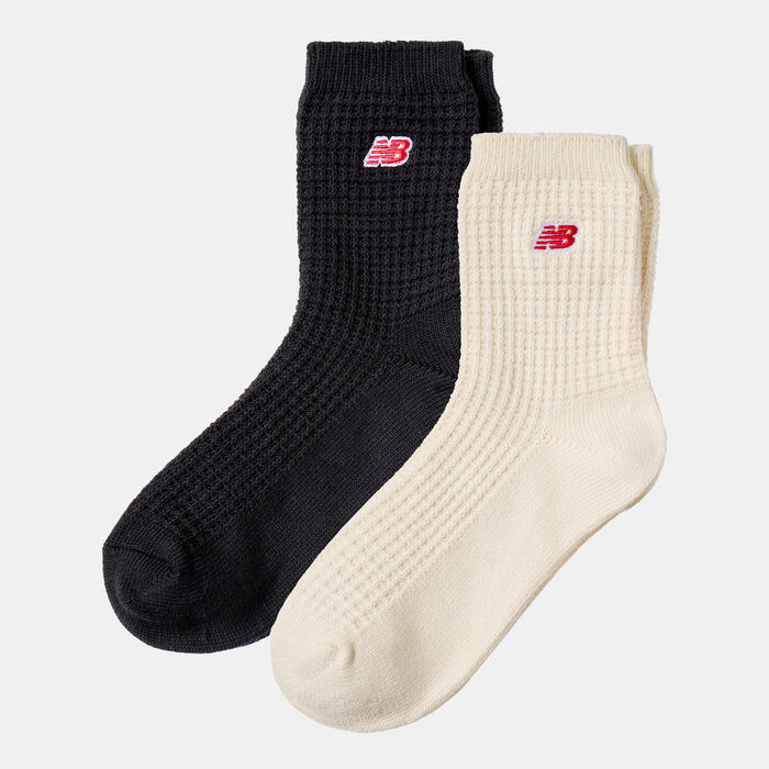 Waffle Knit Ankle Socks (2 Pairs) Waffle Knit Ankle Socks (2 Pairs) image number 1
