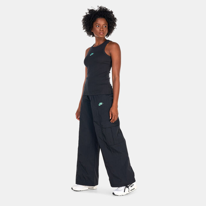 Women's Oversized High-Waisted Woven Pants Women's Oversized High-Waisted Woven Pants image number 2