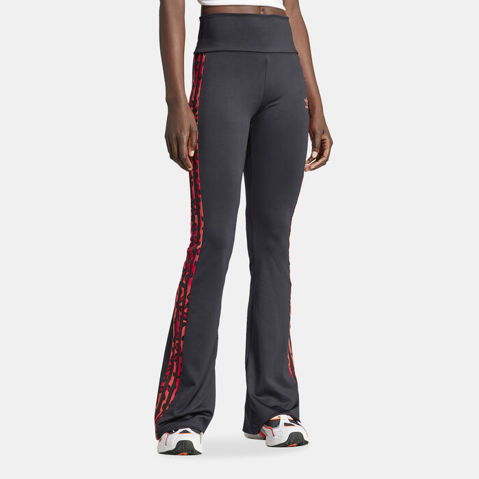 Women's Leopard Luxe 3-Stripes Infill Flared Pants Women's Leopard Luxe 3-Stripes Infill Flared Pants image number 0