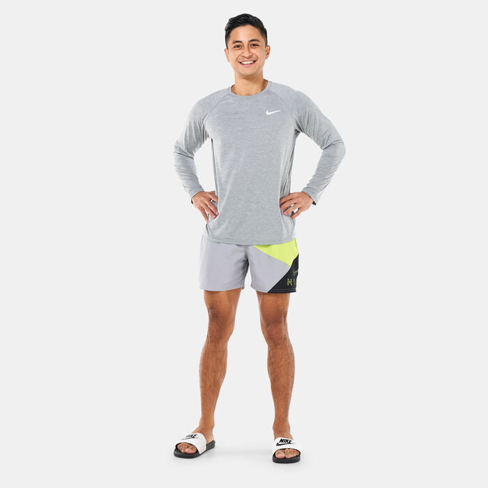 Men's Heathered Long-Sleeve Hydroguard Swim Shirt Men's Heathered Long-Sleeve Hydroguard Swim Shirt image number 2