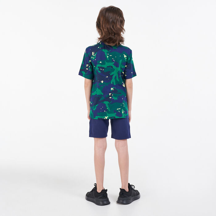 Kids' Allover Print Camo T-Shirt and Shorts Set Kids' Allover Print Camo T-Shirt and Shorts Set image number 1