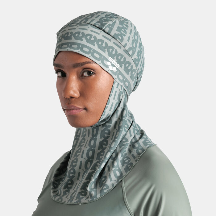 Women's Modesty Allover Print Swimming Hijab Women's Modesty Allover Print Swimming Hijab image number 4