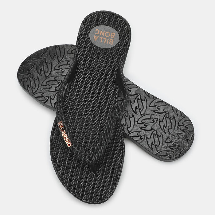 Women's Kick Back Solid Flip Flops image number 1