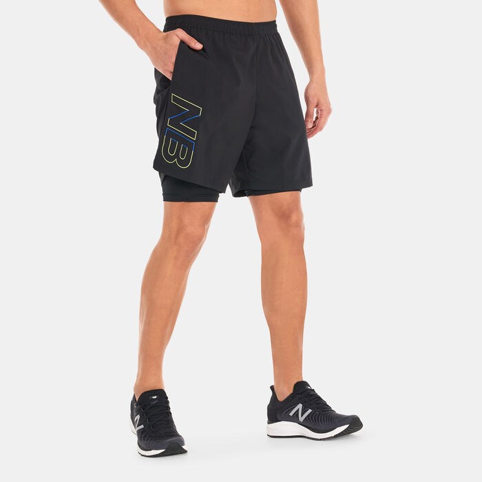 Men's Printed Accelerate Pacer 7-inch 2-in-1 Shorts Men's Printed Accelerate Pacer 7-inch 2-in-1 Shorts image number 0