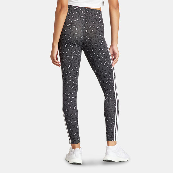 Women's Essentials 3-Stripes Animal Print Leggings Women's Essentials 3-Stripes Animal Print Leggings image number 1