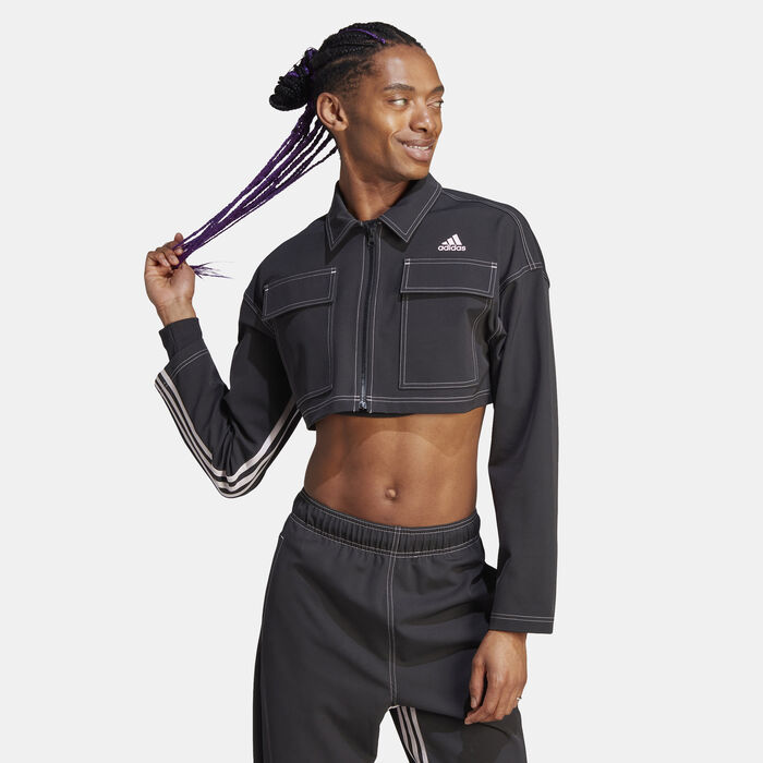 Women's Dance 3-Stripes Crop Jacket Women's Dance 3-Stripes Crop Jacket image number 0