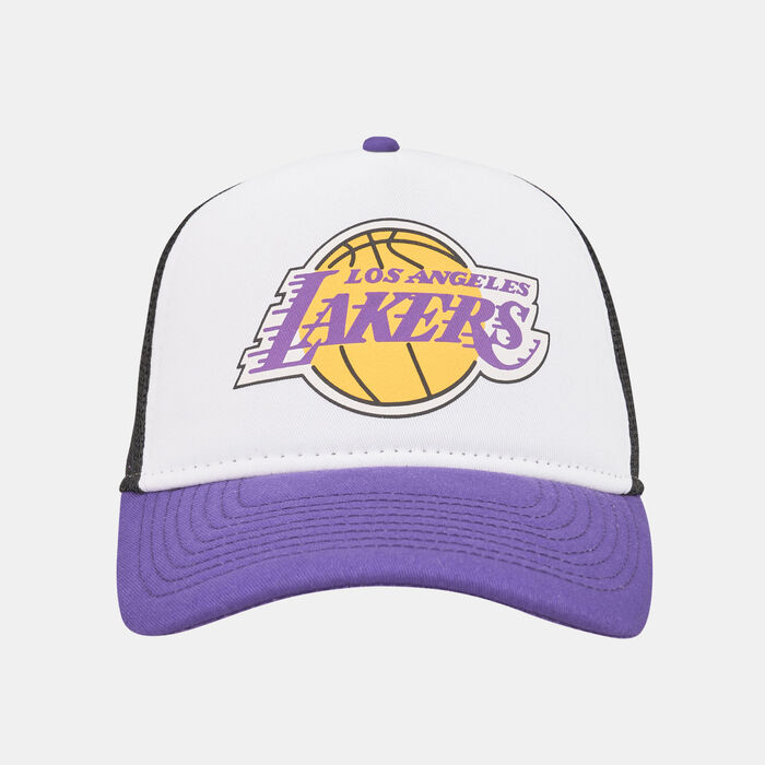 Men's Los Angeles Lakers Team Color Block A-Frame Trucker Cap Men's Los Angeles Lakers Team Color Block A-Frame Trucker Cap image number 0