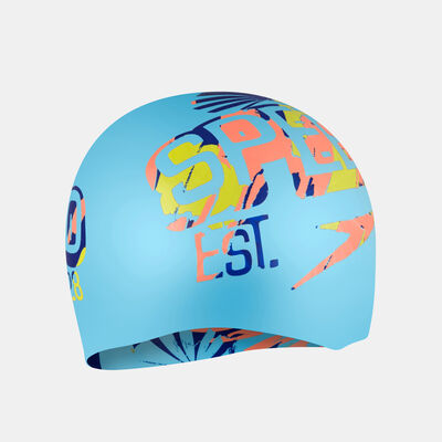 Kids' Reversible Slogan Swimming Cap