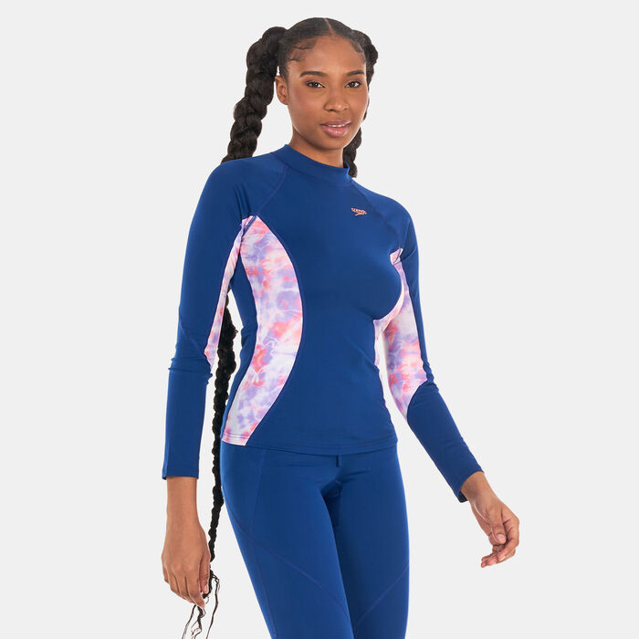 Women's Printed Long Sleeve Rashguard Women's Printed Long Sleeve Rashguard image number 0
