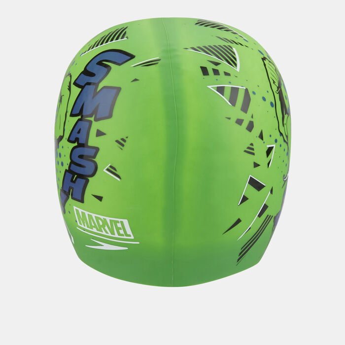 Kids' Marvel Hulk Junior Slogan Swimming Cap Kids' Marvel Hulk Junior Slogan Swimming Cap image number 1