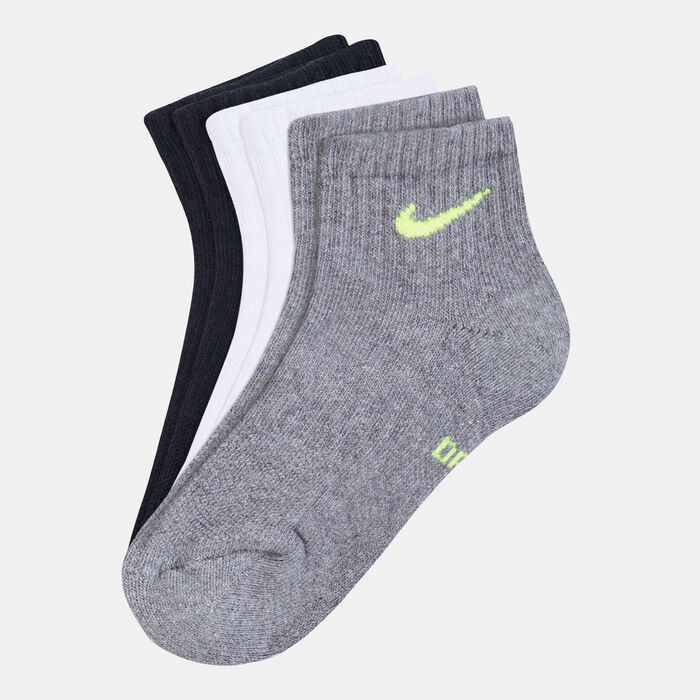 Kids' Performance Cushioned Quarter 3-Pair Socks (Older Kids) Kids' Performance Cushioned Quarter 3-Pair Socks (Older Kids) image number 0