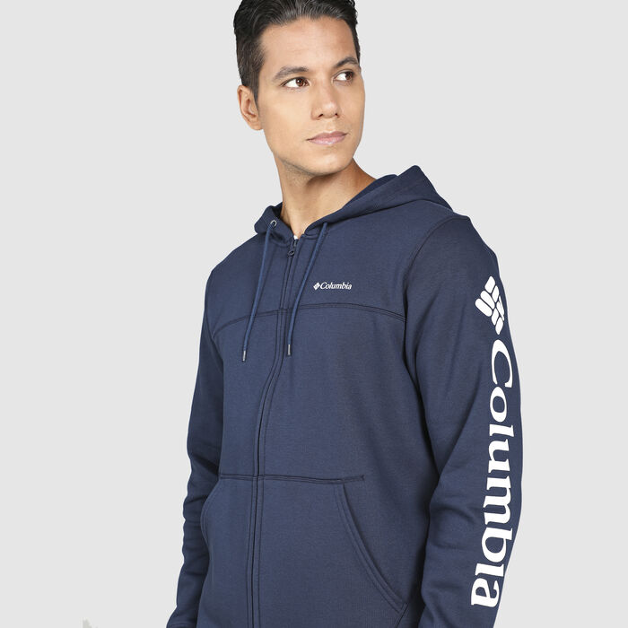 Men's Logo Full-Zip Fleece Hoodie image number 3