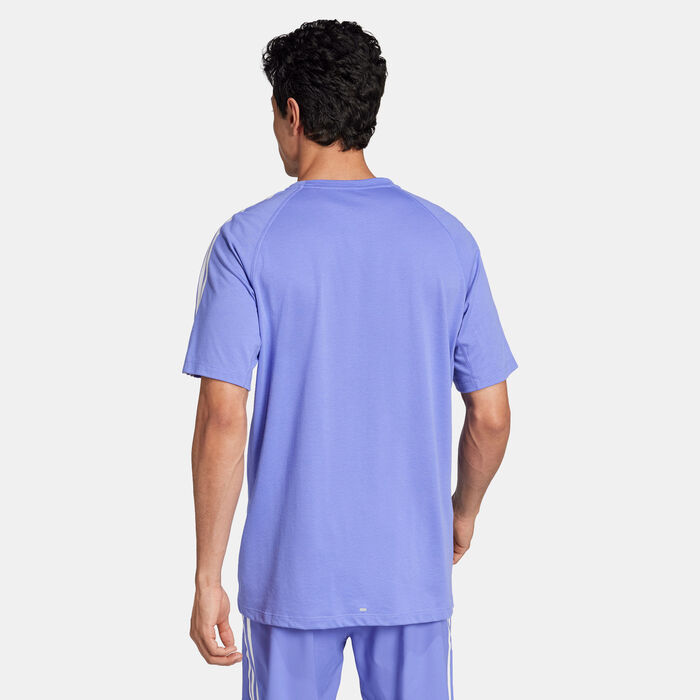 Men's Own the Run 3-Stripes Running T-Shirt Men's Own the Run 3-Stripes Running T-Shirt image number 1