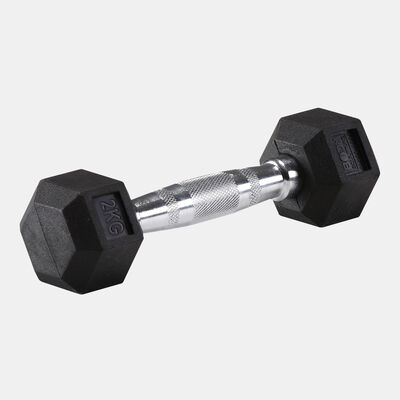 Hex Rubber Dumbbell - 2kg Hex Rubber Dumbbell - 2kg